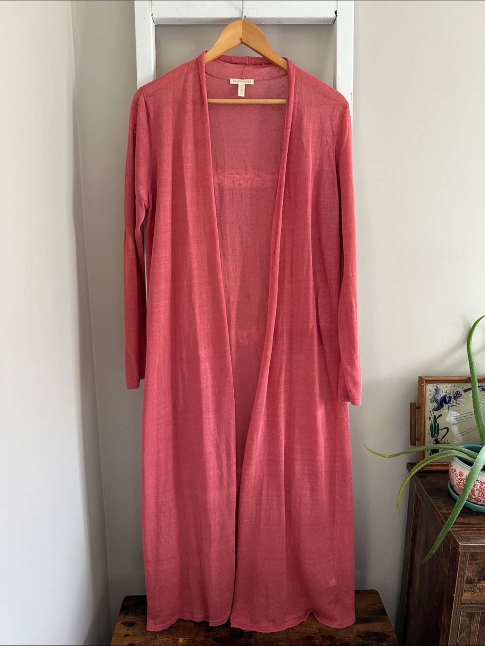 Eileen Fisher Organic Linen Blend Maxi Duster Cardigan